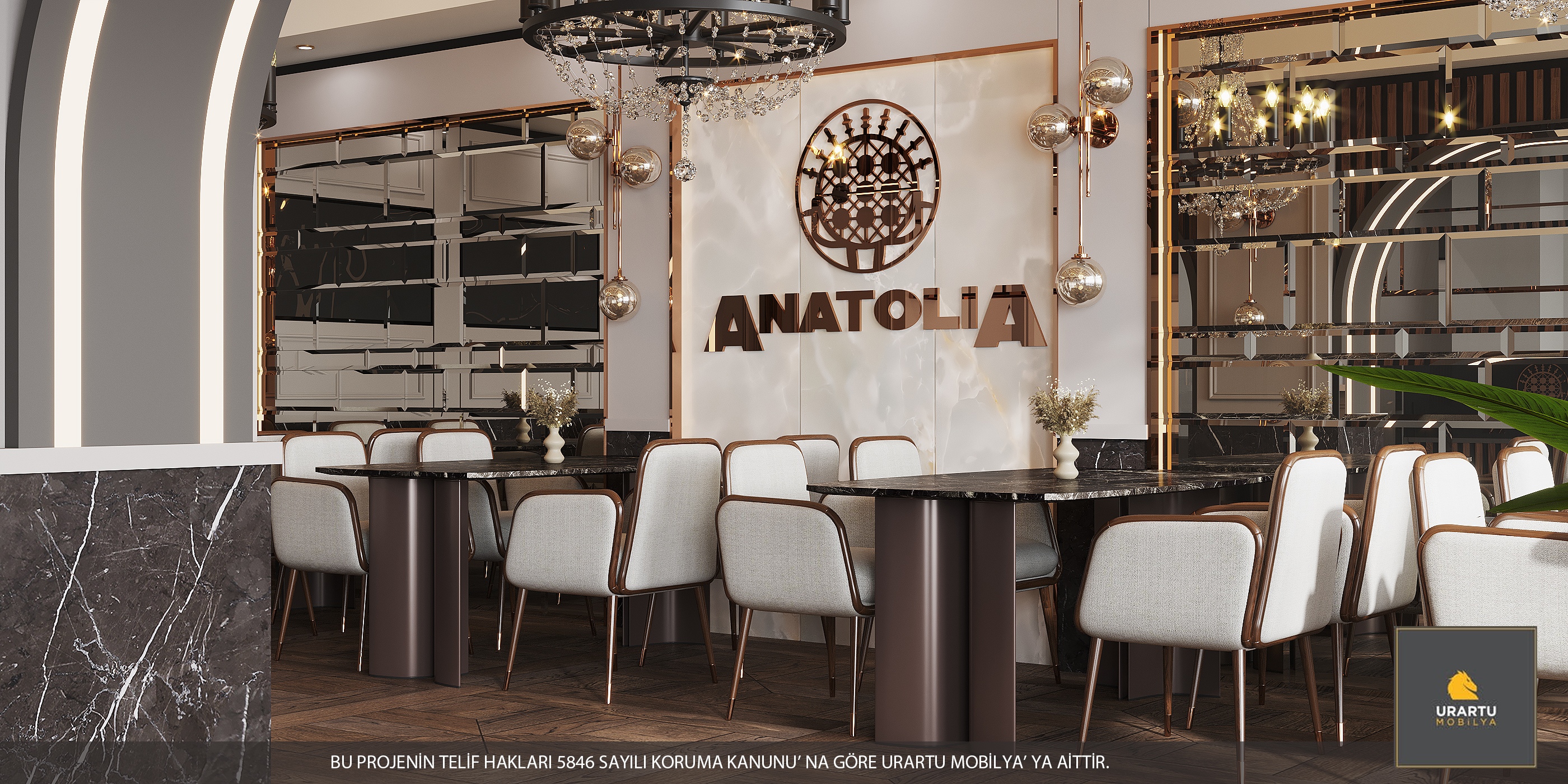 Frankfurt Anatolia Restaurant Giriş Kat İç Mekan Tasarımı